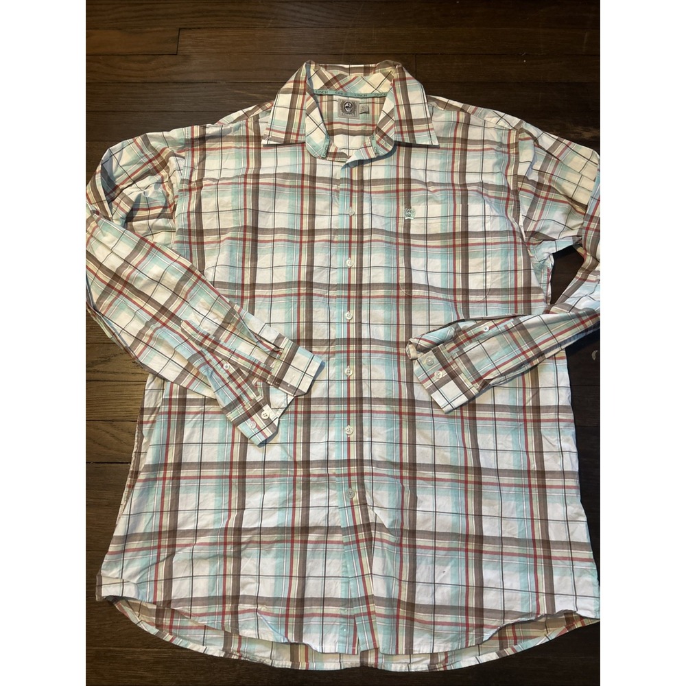 Cinch Button Down Shirt Mens XL Multicolor Plaid Long Sleeve Western Wear Coyboy